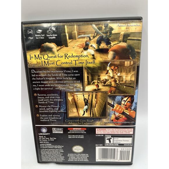 Prince of Persia The Sands of Time Nintendo GameCube 2003 CIB Complete Tested - Picture 4 of 8
